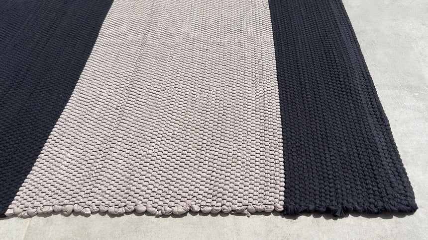 Tapis en coton recyclé tissé à la main TIAGO - AFKliving