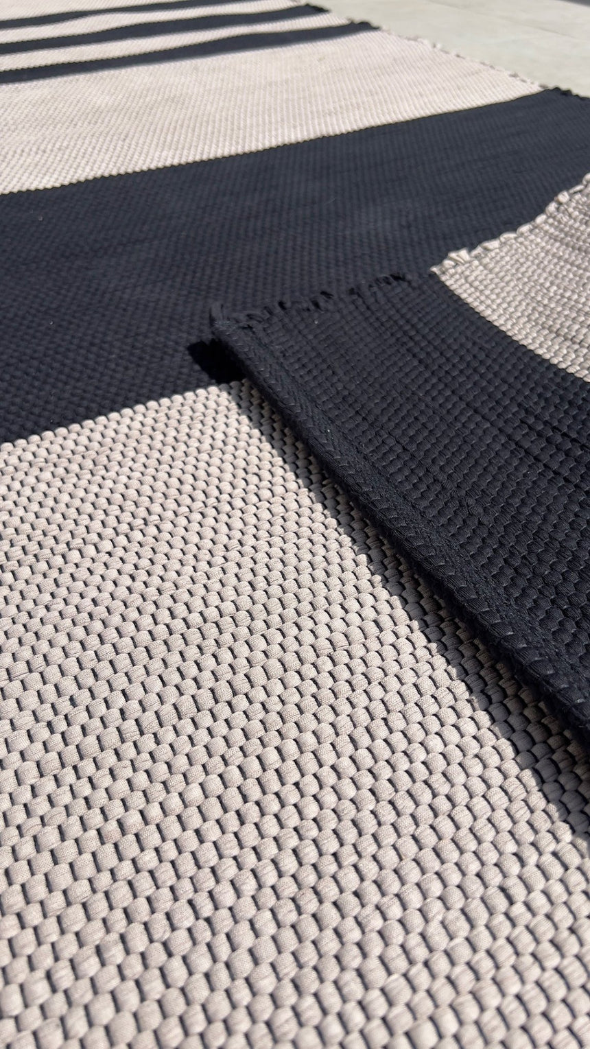Tapis en coton recyclé tissé à la main TIAGO - AFKliving