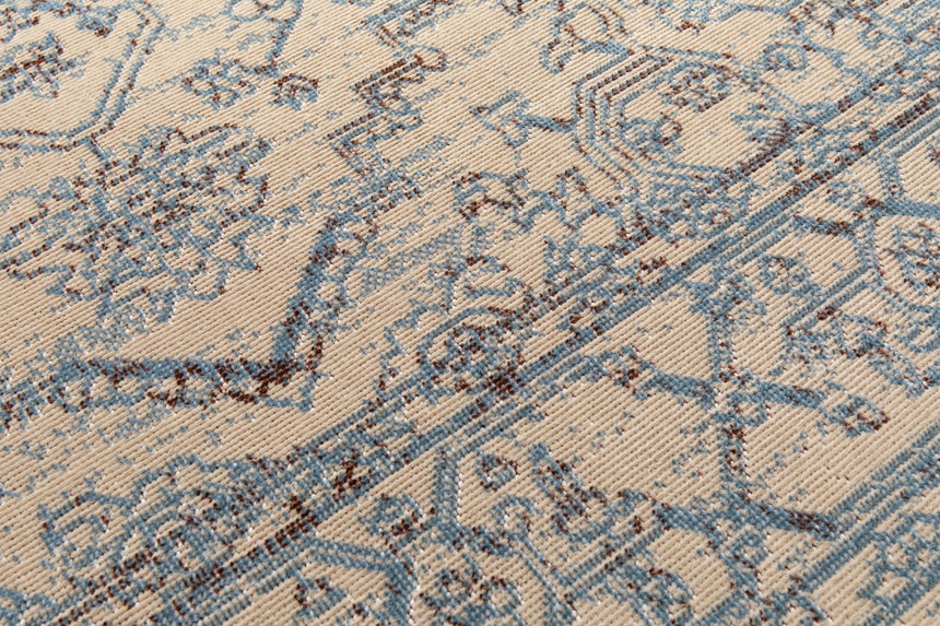 Tapis en fibres recyclées Leonardo Bleu - AFKliving