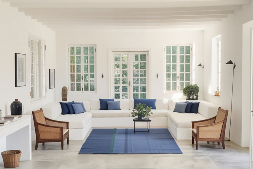 Tapis en fibres recyclées tissé à la main LEONOR - AFKliving
