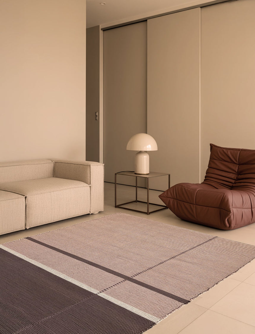 Tapis en fibres recyclées tissé à la main LEONOR - AFKliving