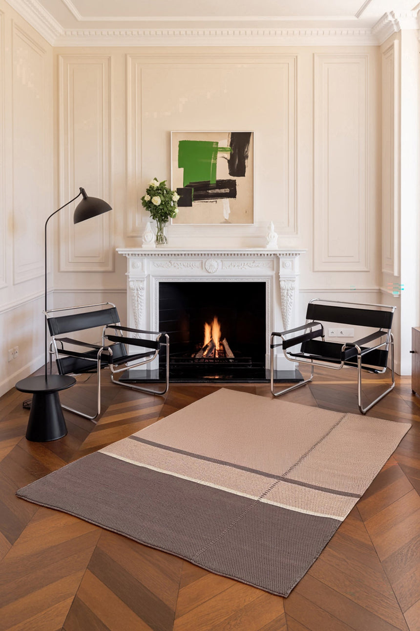 Tapis en fibres recyclées tissé à la main LEONOR - AFKliving