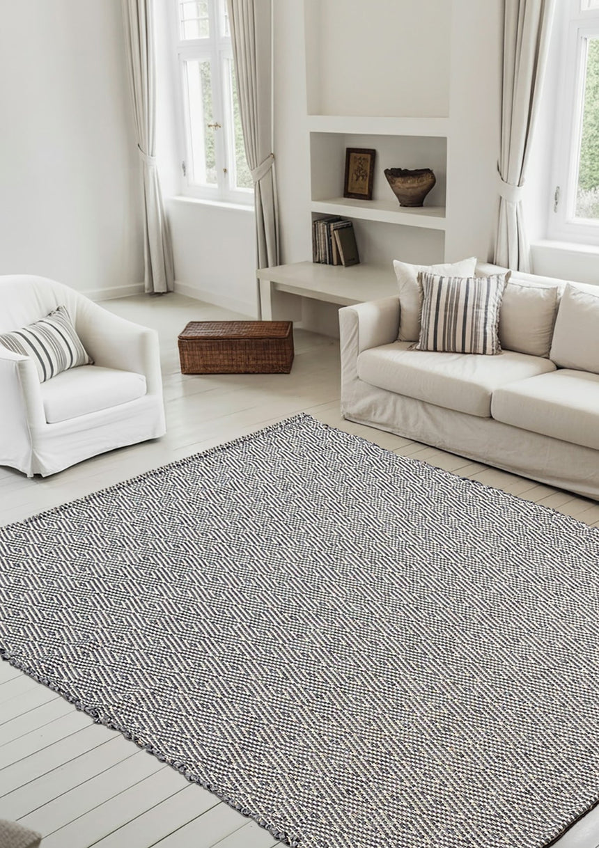 Tapis en fibres recyclées tissé à la main PESSOA - AFKliving