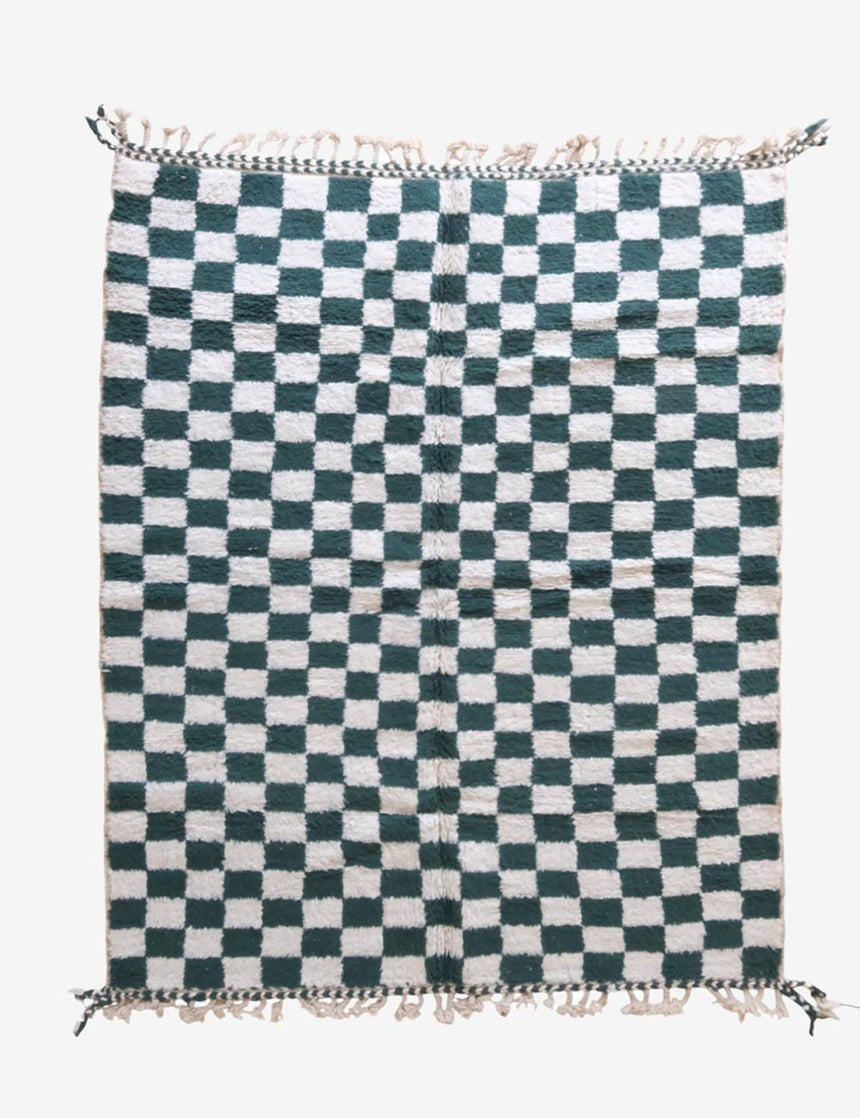 Tapis en laine à damier marocain 212 x 269 cm - AFKliving