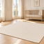 Tapis en laine et coton a carreaux fait main GABIN