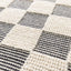 Tapis en laine et coton a carreaux fait main doux GABIN - AFKliving