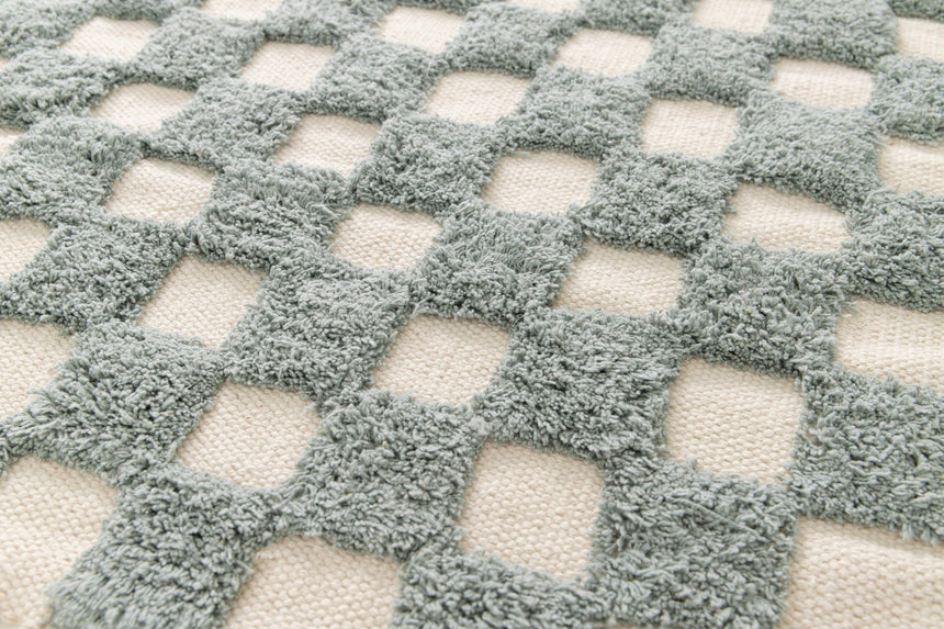 Tapis enfant à carreaux 100% coton lavable en machine MAEL - AFKliving