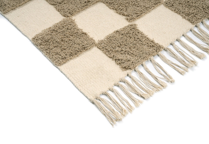 Tapis enfant à carreaux 100% coton lavable en machine MAEL - AFKliving