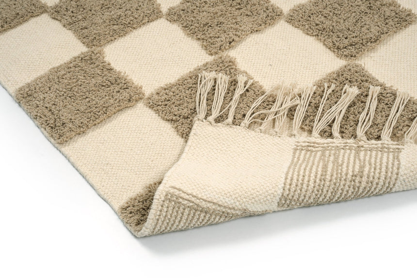 Tapis enfant à carreaux 100% coton lavable en machine MAEL - AFKliving