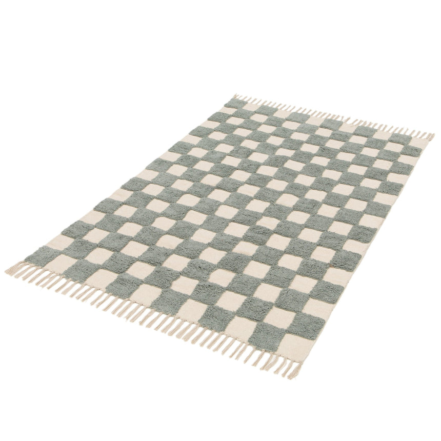 Tapis enfant à carreaux 100% coton lavable en machine MAEL - AFKliving