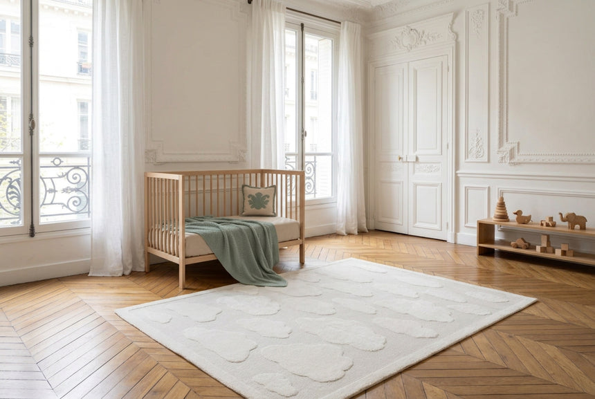 Tapis enfant avec effet relief NUAGES