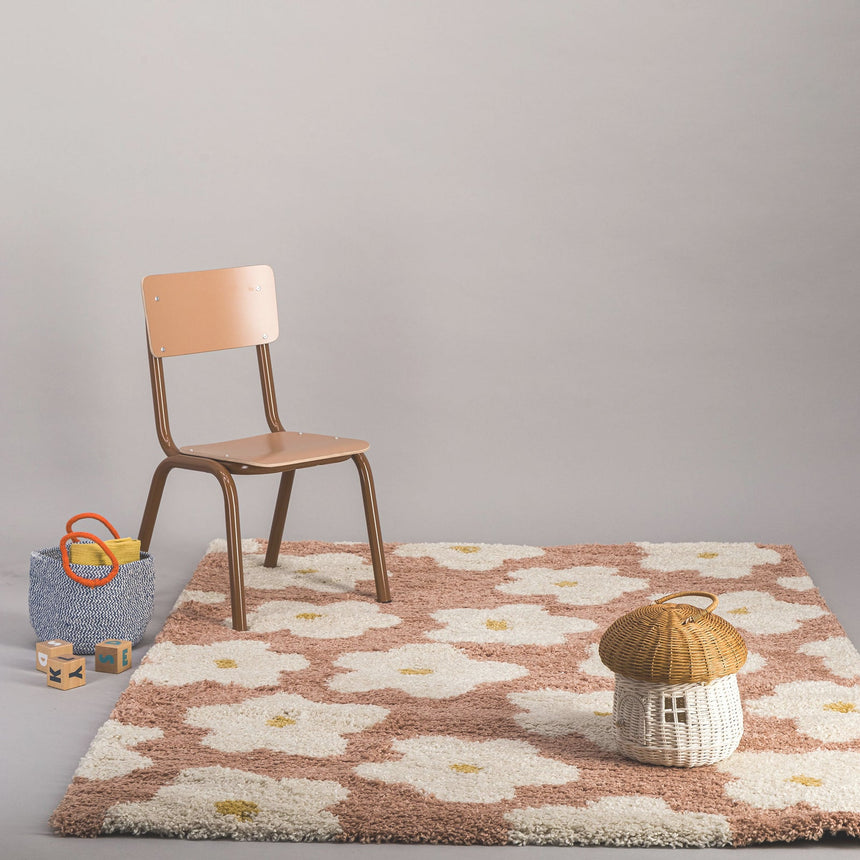 Tapis enfant épais et confortable FLEURS - AFKliving