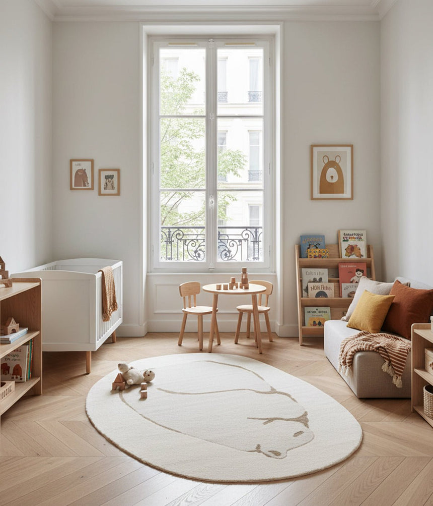 Tapis enfant forme ovale avec effet relief ORSO - AFKliving
