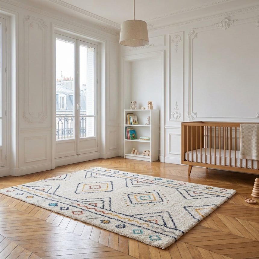 Tapis enfant doux et volumineux AZTEC