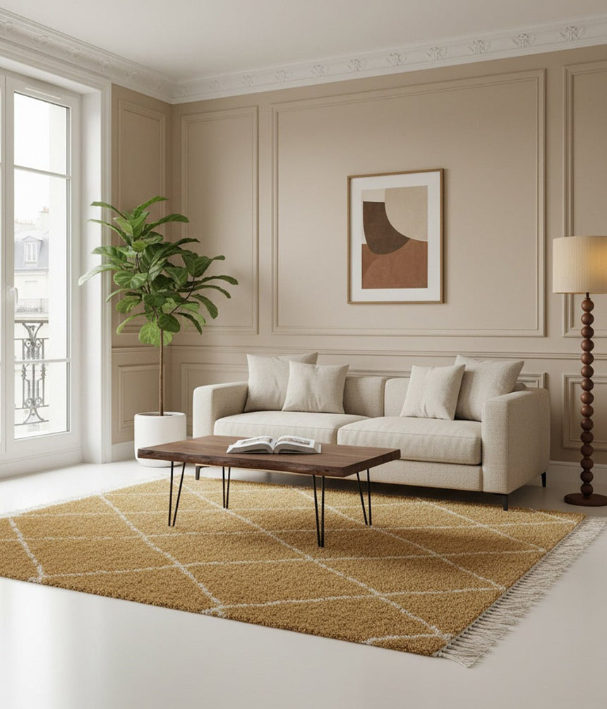 Tapis épais à franges doux et raffiné TIGRIS - AFKliving