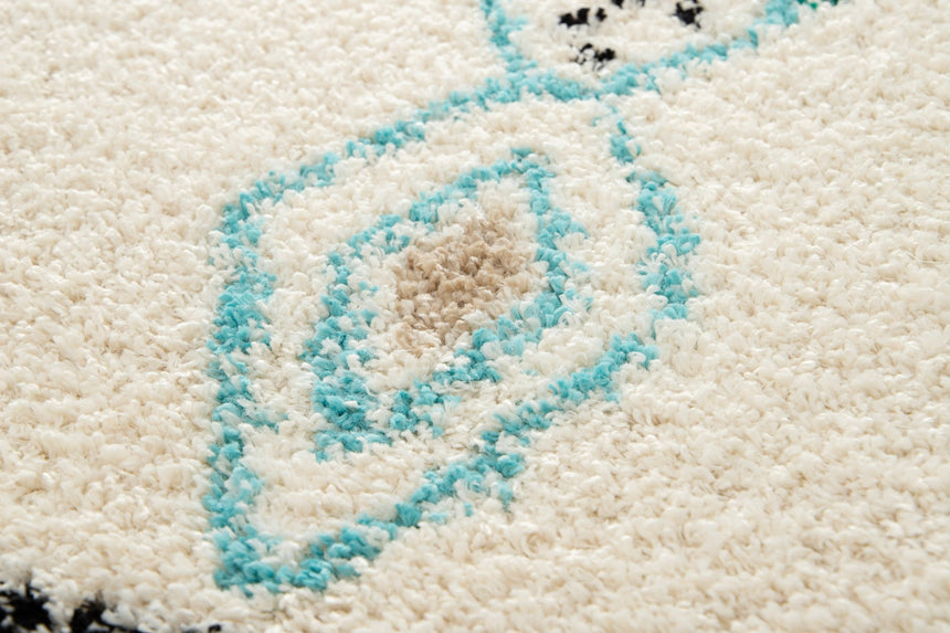 Tapis épais à franges style ethnique GLYPH - AFKliving