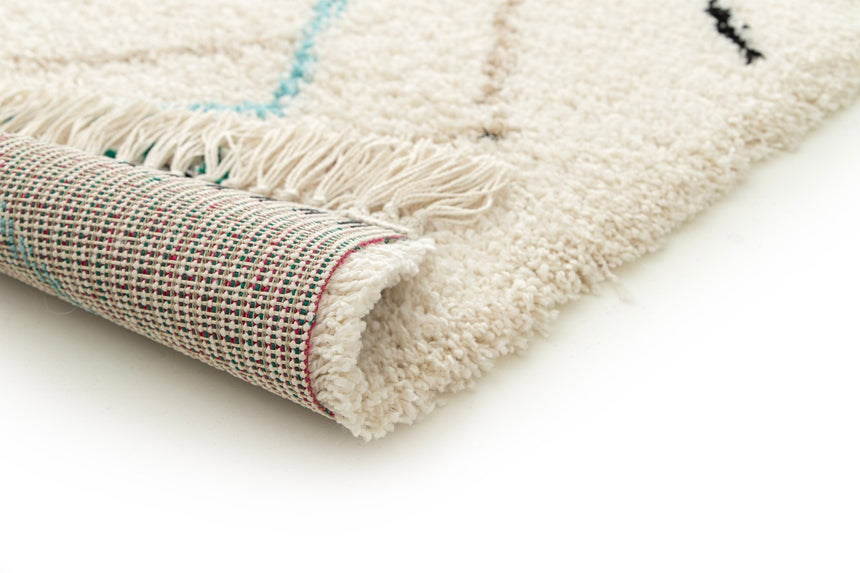Tapis épais à franges style ethnique GLYPH - AFKliving