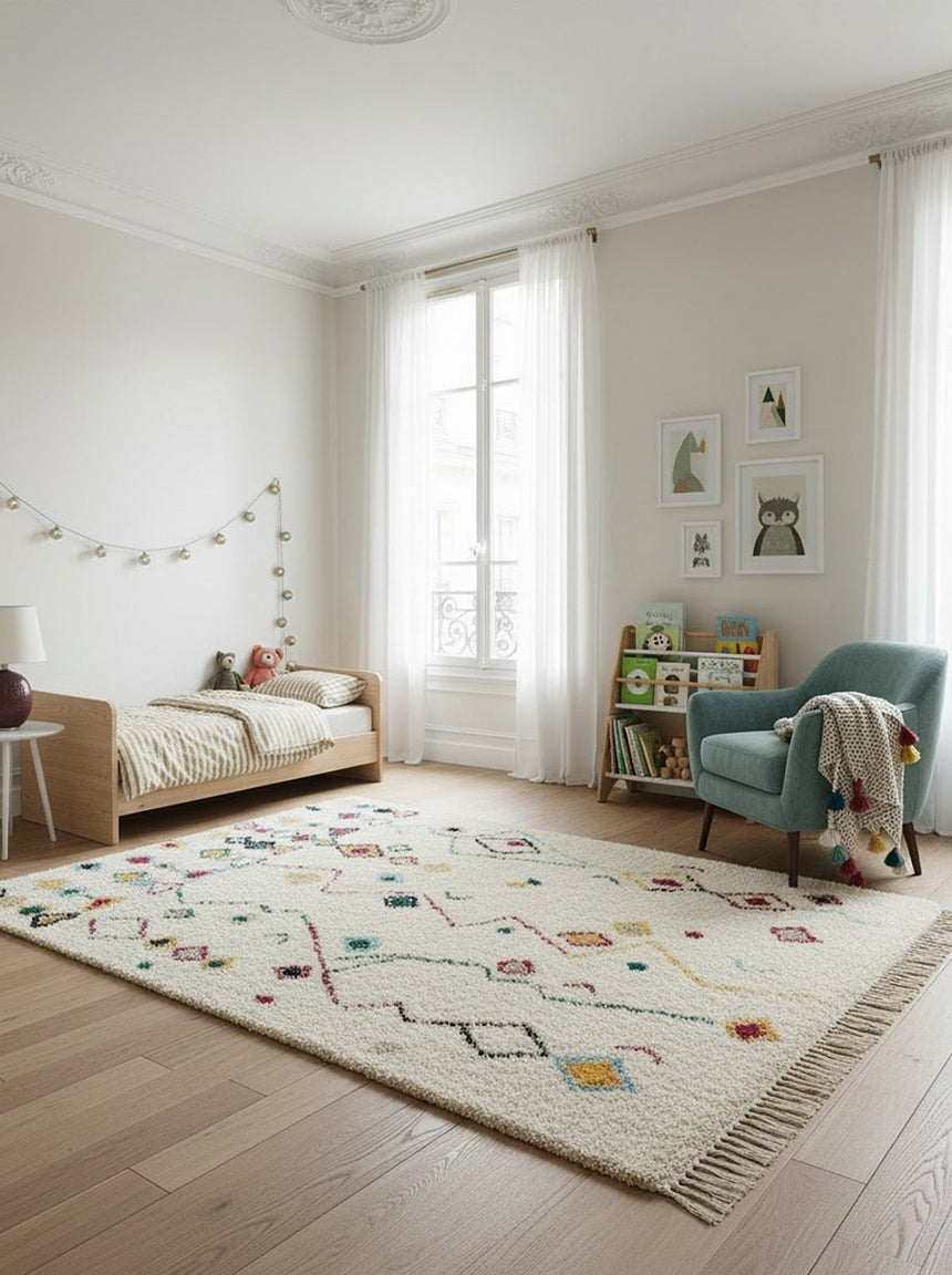 Tapis ethnique à franges inspiration bédouine MOGADOR - AFKliving