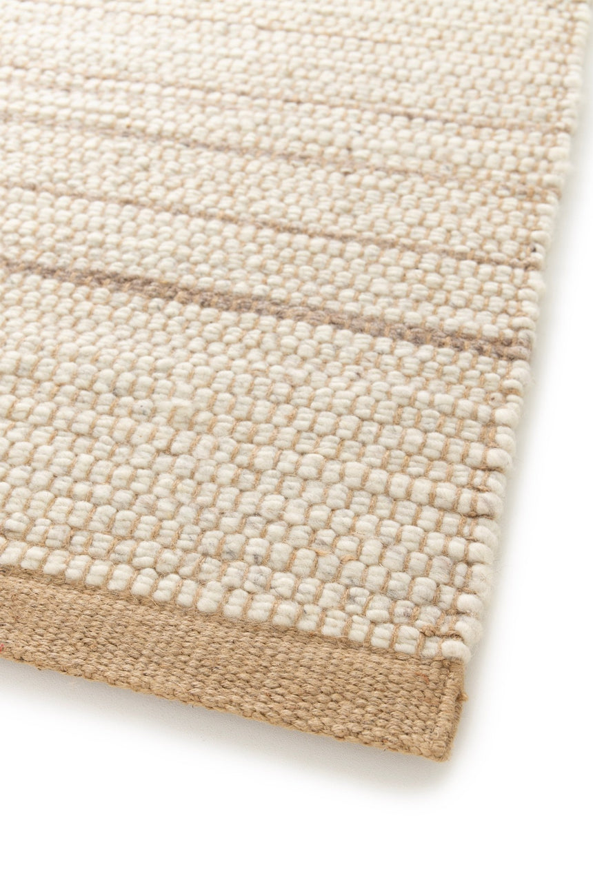 Tapis fait main en laine de nouvelle Zelande et en jute MARIUS - AFKliving