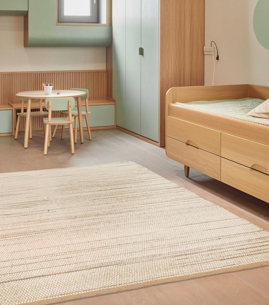 Tapis fait main en laine de nouvelle Zelande et jute MARIUS - AFKliving