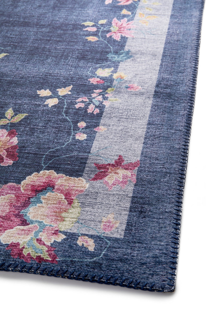 Tapis floral finition couture anglaise HORTENSE - AFKliving