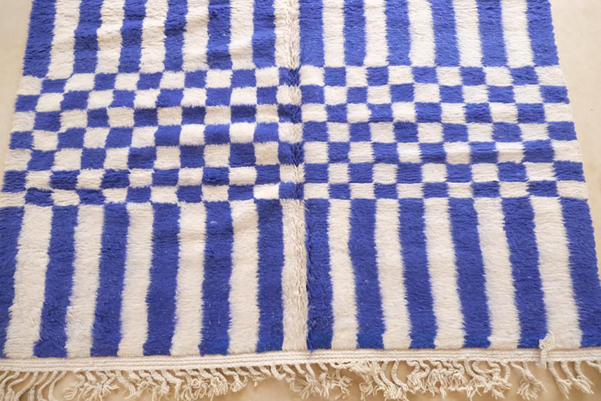 Tapis géométrique en laine marocain 220 x 283 cm - AFKliving