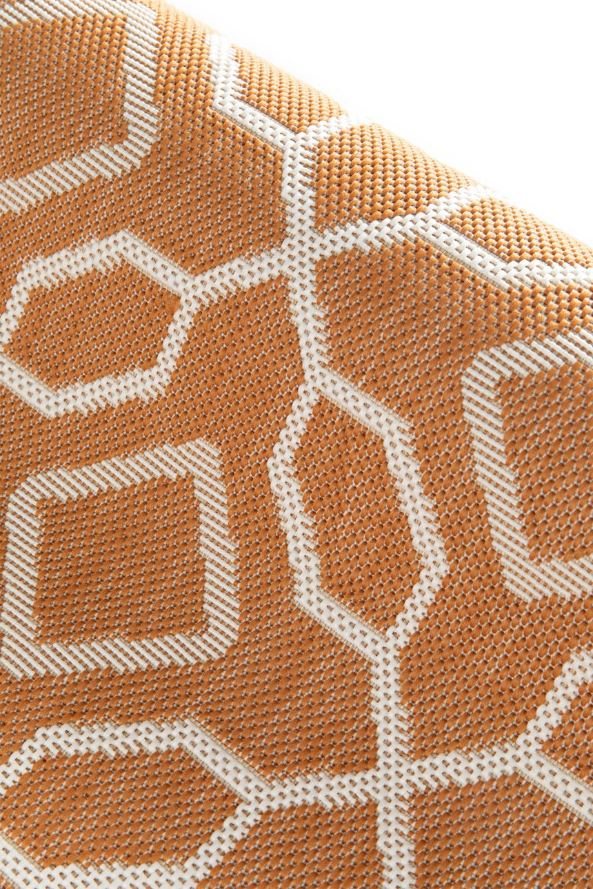 Tapis intérieur extérieur en fibres recyclées Owen Orange - AFKliving