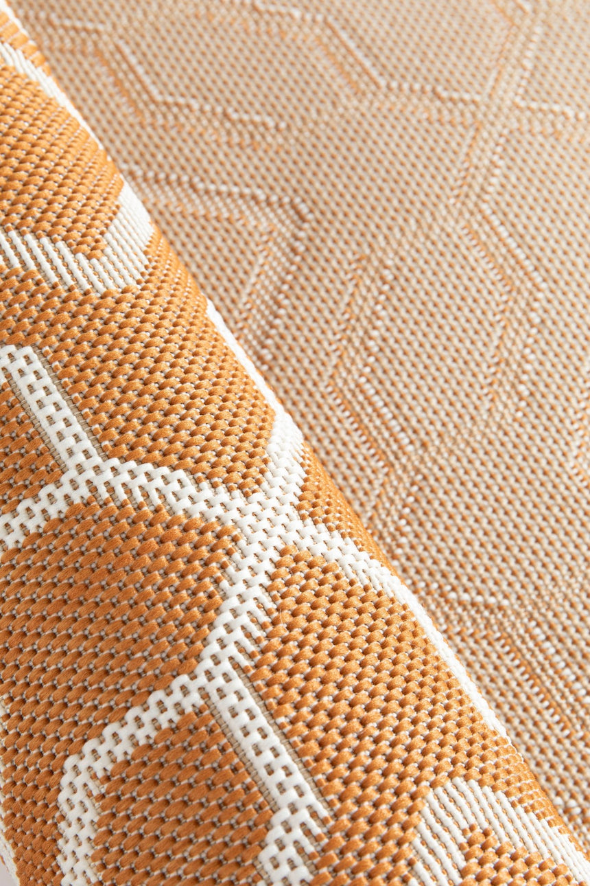 Tapis intérieur extérieur en fibres recyclées Owen Orange - AFKliving