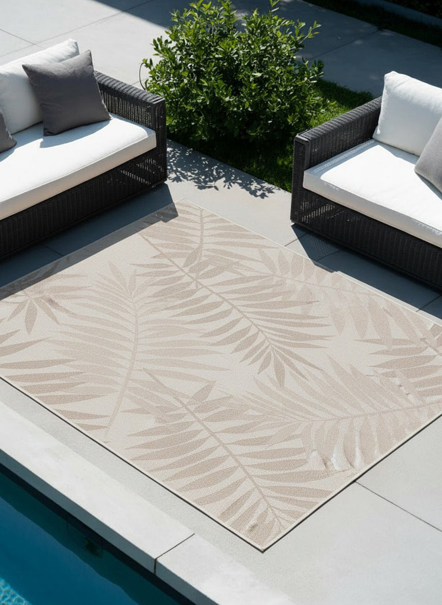 Tapis intérieur extérieur feuilles de palmier TULUM - AFKliving