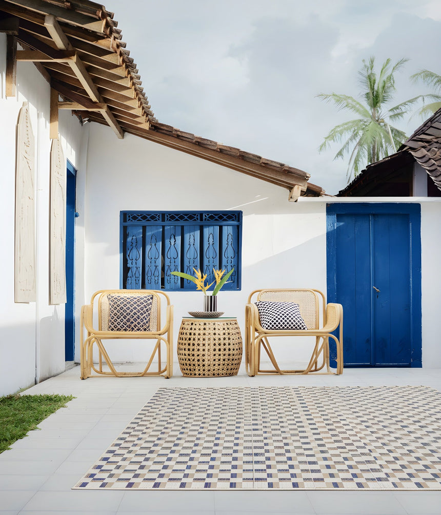 Tapis intérieur extérieur graphique et coloré MEMPHIS - AFKliving