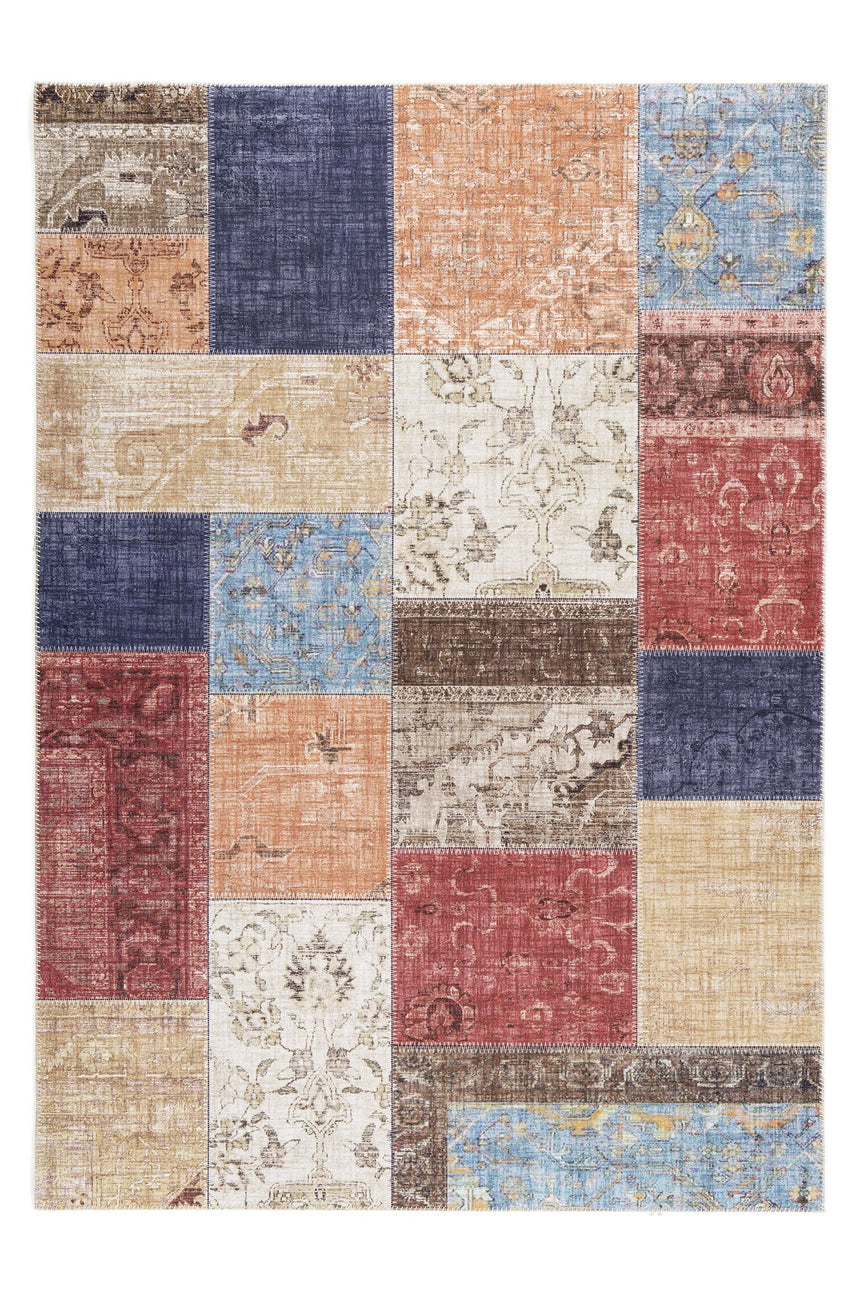 Tapis patchwork finition couture anglaise CARAVANE - AFKliving