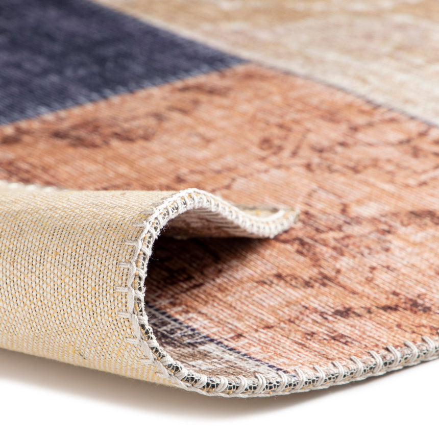 Tapis patchwork finition couture anglaise CARAVANE - AFKliving