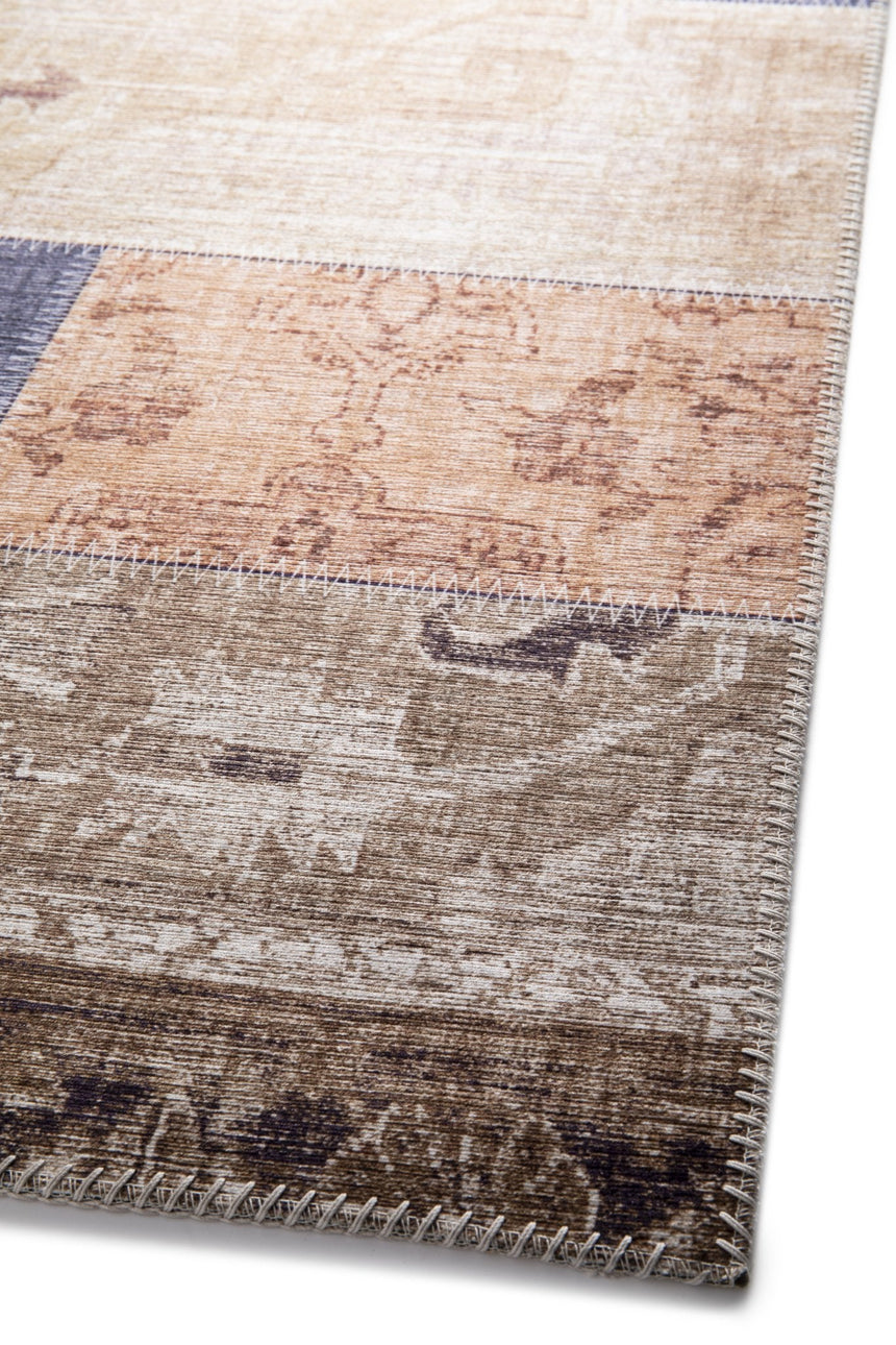 Tapis patchwork finition couture anglaise CARAVANE - AFKliving