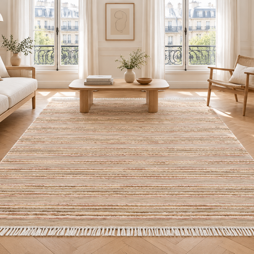 Handmade woolen woolen carpet and jute raj