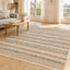 RAJ handmade striped wool and jute rug