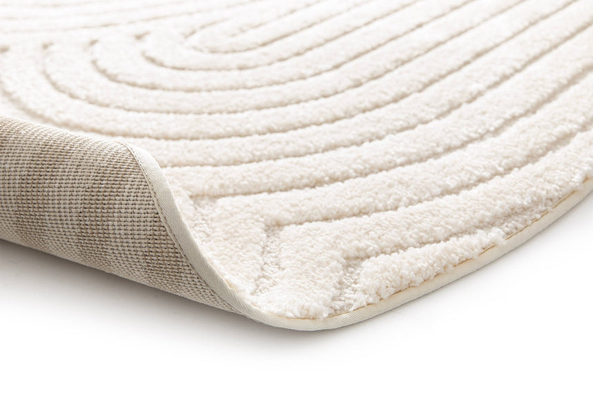 Round designer rug with relief effect GROOVE - AFKliving