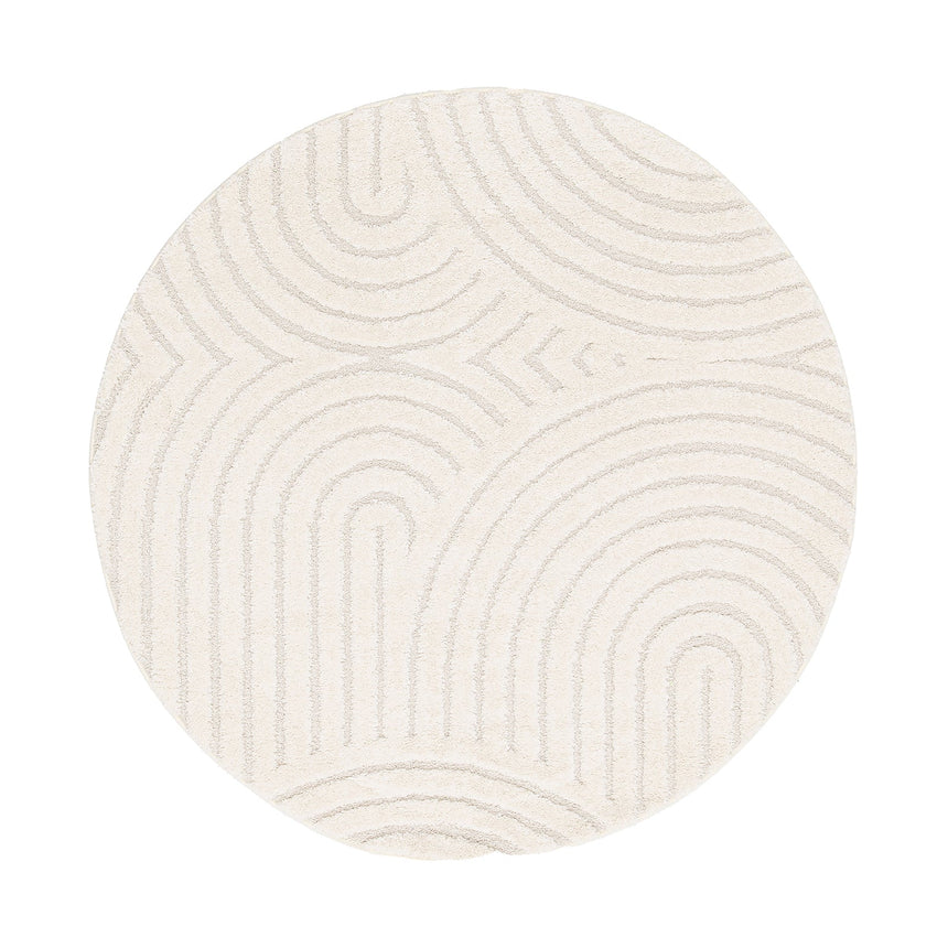 Tapis rond design à effet de relief GROOVE - AFKliving