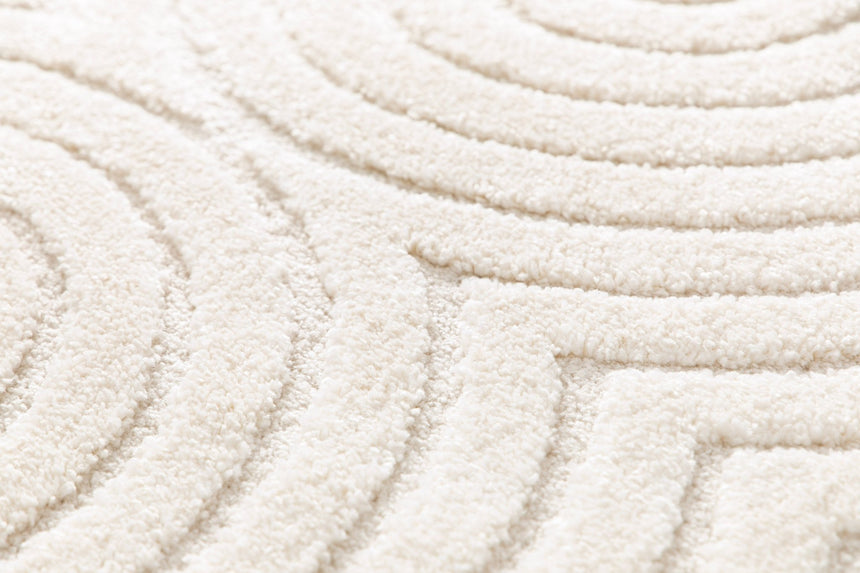 Round designer rug with relief effect GROOVE - AFKliving