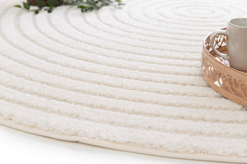 Tapis rond design avec effet relief CLEO - AFKliving