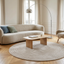 Round designer rug with sculpted effect CLEO