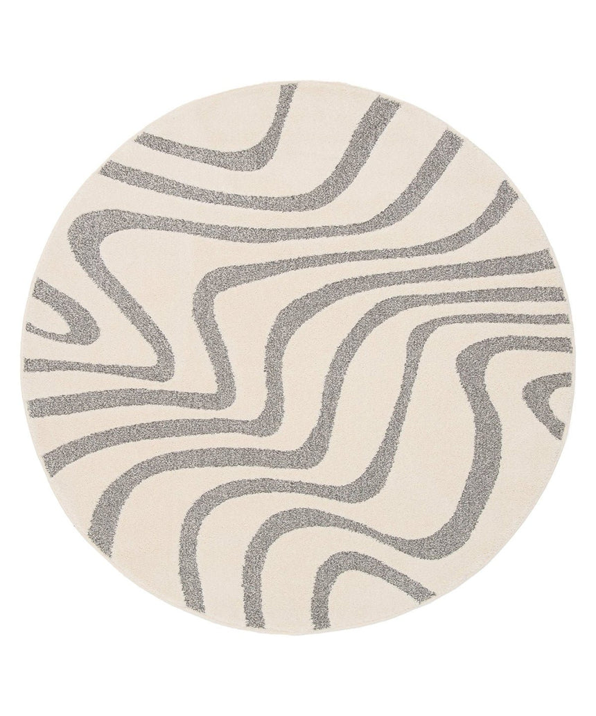 Tapis rond design avec effet relief NAYA - AFKliving