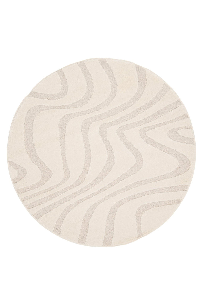 Tapis rond design avec effet relief NAYA - AFKliving