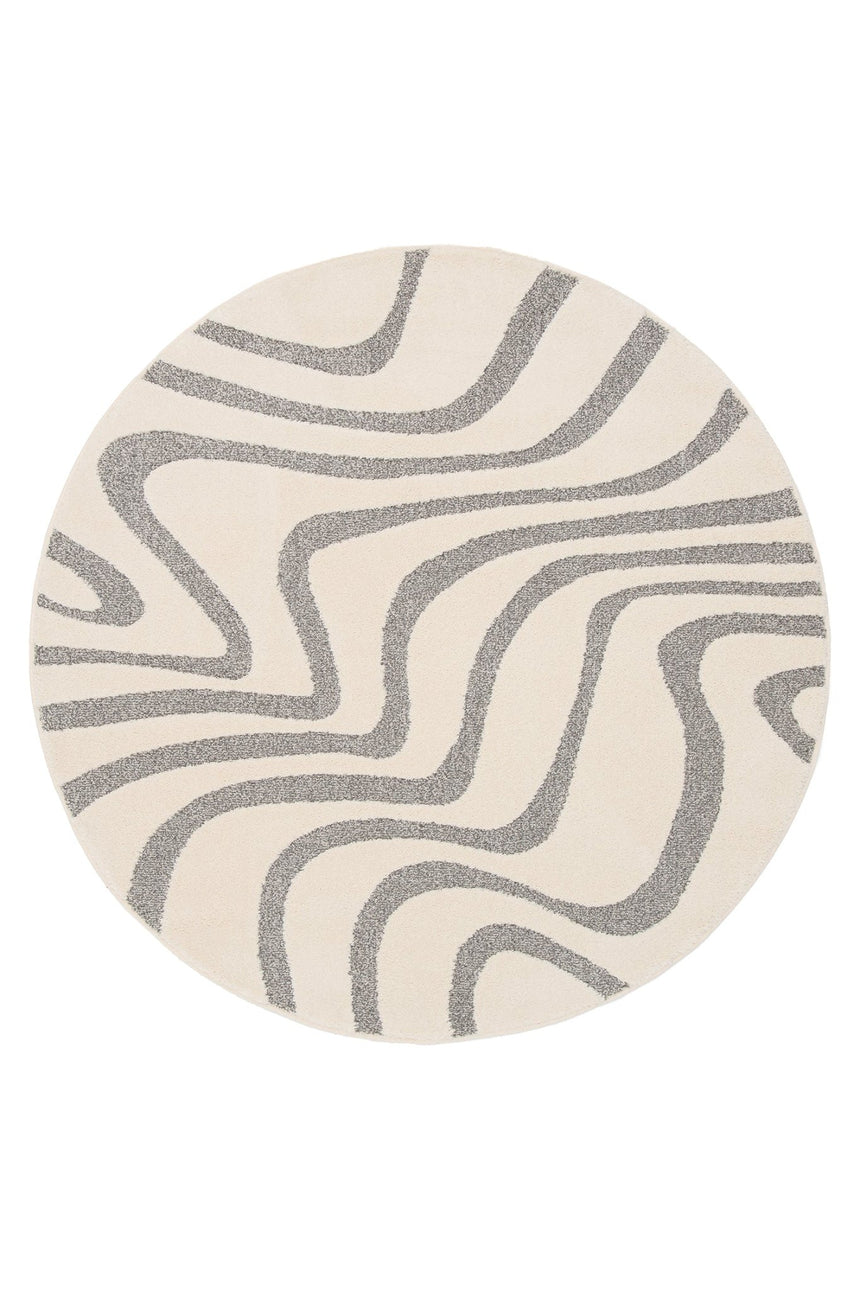 Tapis rond design avec effet relief NAYA - AFKliving