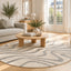 Tapis rond design avec effet relief NAYA