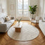 Designer round rug with relief effect NAYA