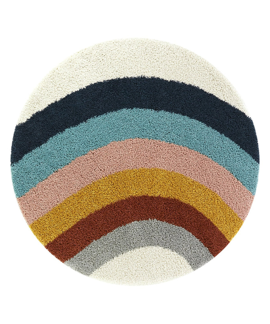 Thick and comfortable round children's rug COLORS