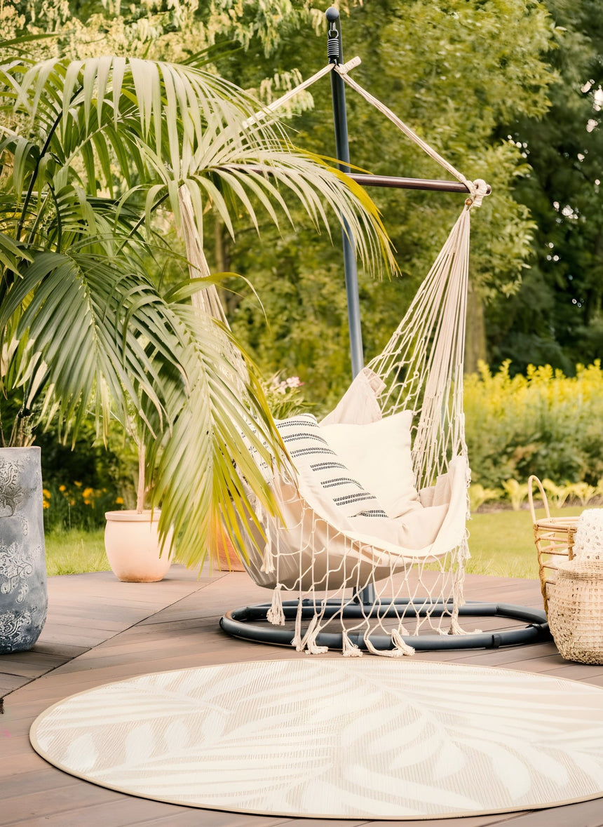 Tapis rond intérieur extérieur en polyester recyclé HAVANA - AFKliving