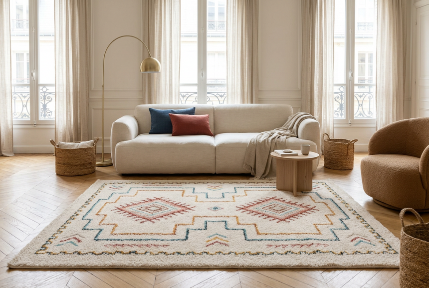 Tapis design doux et volumineux SIERRA