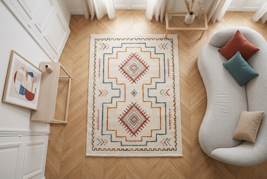 Tapis design doux et volumineux SIERRA