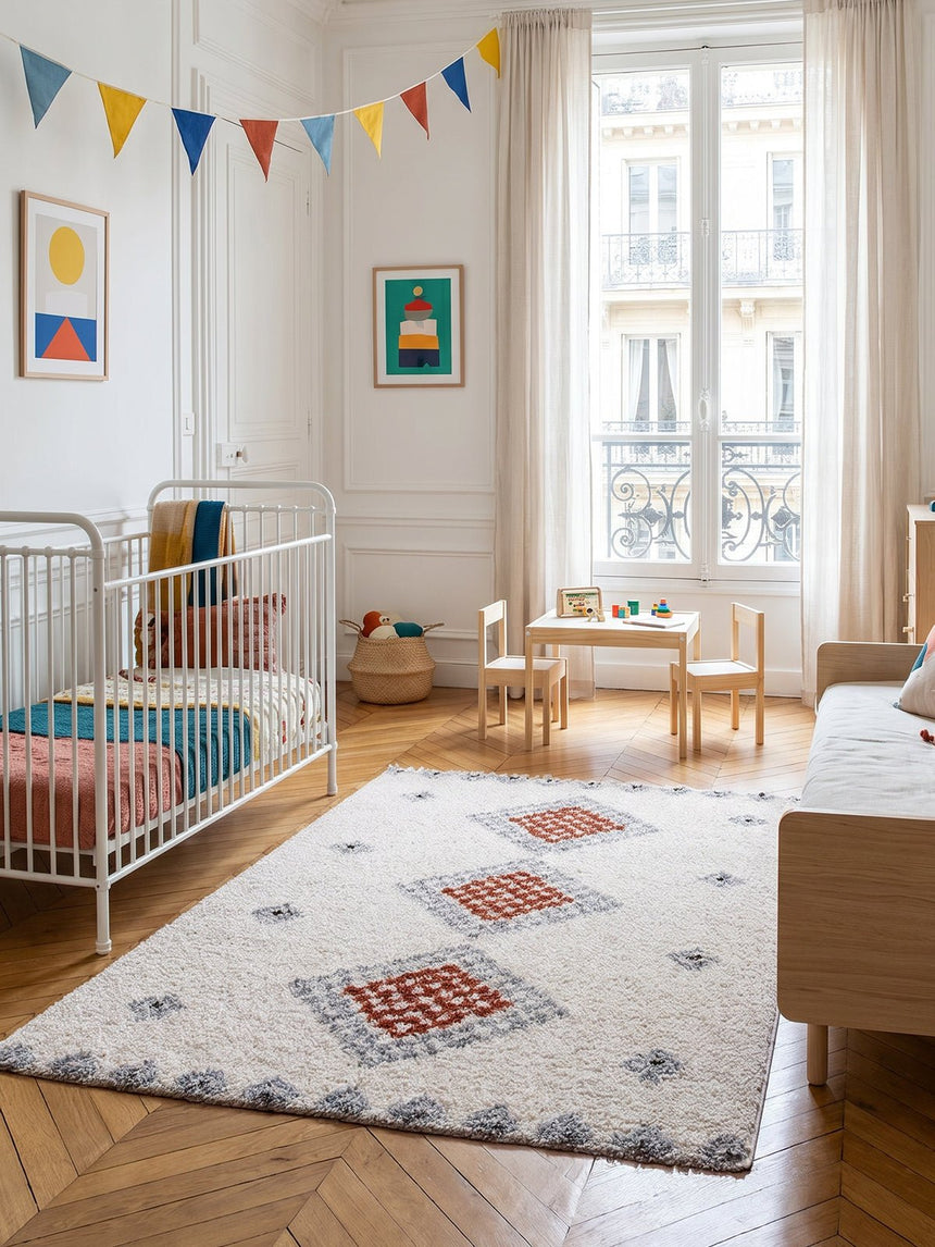 Tapis shaggy doux et moelleux à poils longs TESSERA - AFKliving
